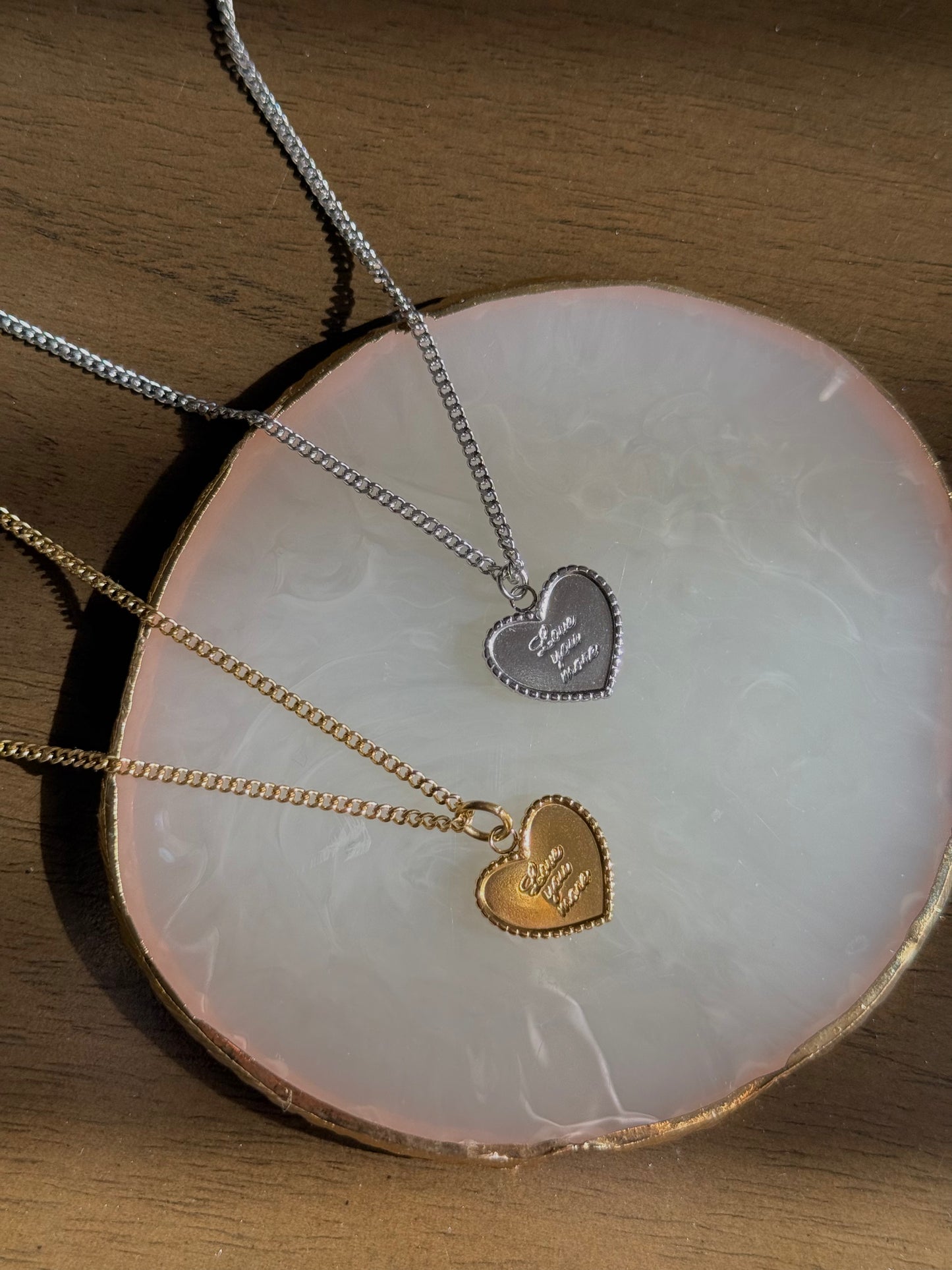 "Love you more" necklace